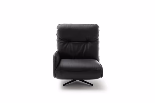 Loungesessel Lovere - Leder, Schwarz, Armlehne links