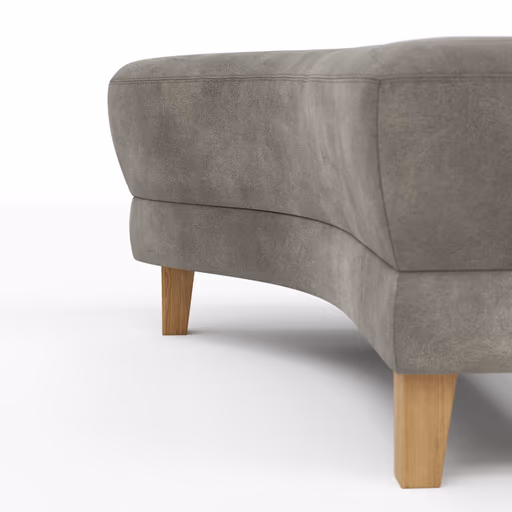 Hocker Stamford - gebogen, Links, LB ca. 89x65 cm, Stoff, Anthrazit