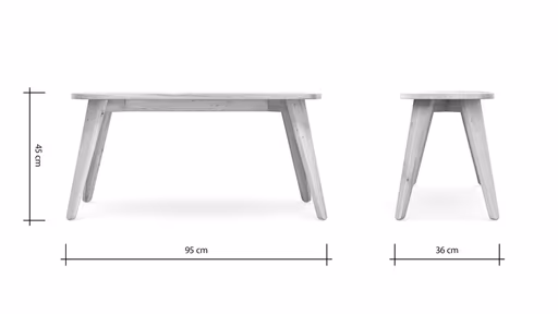 Sitzbank Signe - Asteiche Massiv, Geölt