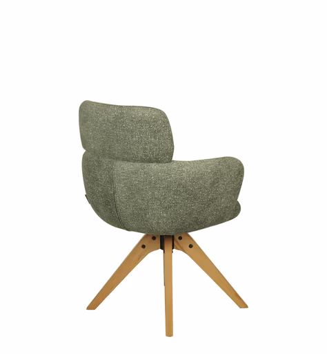 Armlehnstuhl MANJA - drehbar, Stoff, Grün