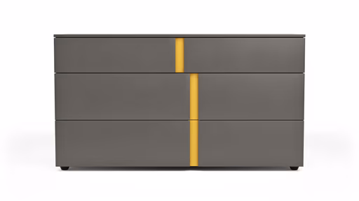 Kommode Loretto - BHT ca. 127x70x51 cm, Lack matt, Anthrazit