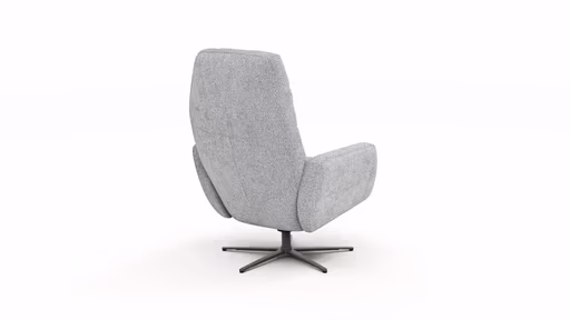 Einzelsessel Terni - Relaxfunktion, Sternfuss, Stoff, Hellblau