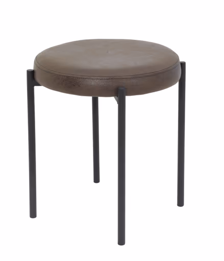 Hocker - Microfaser, Vintage Braun