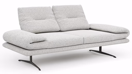 Sofa Lucero 2.0 - 2-Sitzer inkl. Rückenlehne verstellbar, Stoff, Offwhite