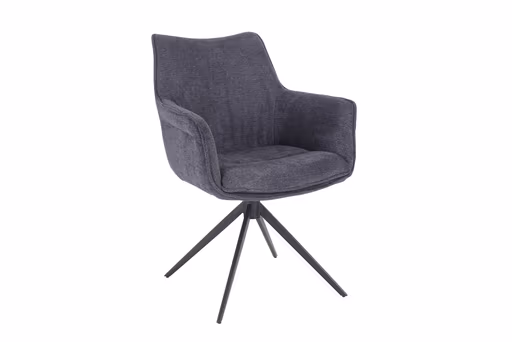 Armlehnstuhl MAIKE - drehbar, Stoff, Marine