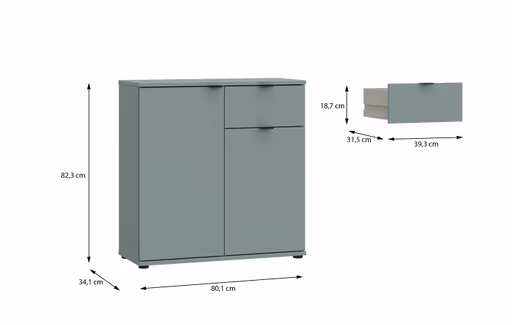 Kommode FINELLA- Salbei