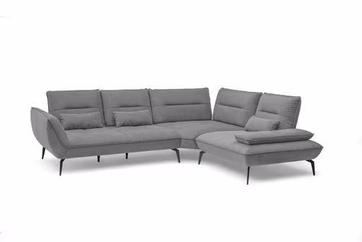 Ecksofa PAYTON -2,5-Sitzer, Ecke rechts, Stoff, Grau