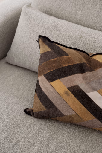 Ecksofa Solano - 2,5-Sitzer mit Longchair Rechts, Boucle, Natur