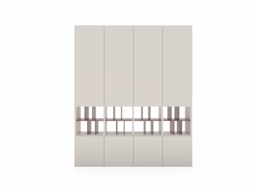 Wohnwand 3900 - B ca. 213 cm, Lack matt, Weiß