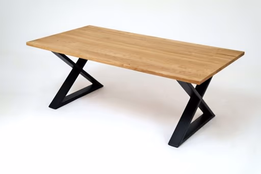 Couchtisch - LB ca. 110x60 cm, Wildeiche Massiv, Schwarz