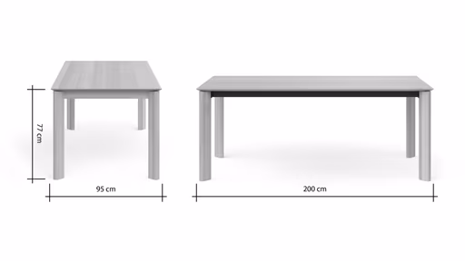 Esstisch Hillsboro - ausziehbar, LB ca. 200x95 cm, Buche massiv