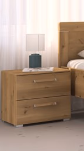 Nachttisch - B ca. 50 cm,  Asteiche Dekor