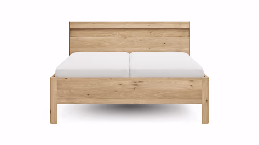 Bett Viana - Liegefläche ca. 160x200 cm, Furnier, Balkeneiche