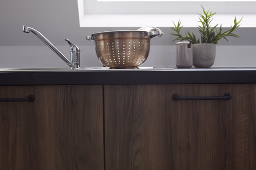 U-Küche 53.210 GL 3 522, Victoria Nussbaum Nachbildung