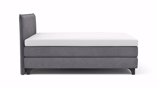 Boxspringbett Lund- Liegefläche ca. 180x200 cm, Stoff, Grau