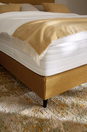 Boxspringbett Navelli 2 - Liegefläche ca. 180x200 cm, Stoff, Kurkuma