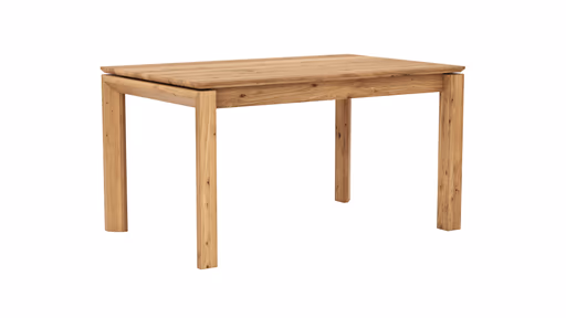 Esstisch Farmingdale - ausziehbar, Platte mit schräger Kante, LB ca. 140x90 cm, Eiche massiv, natur geölt