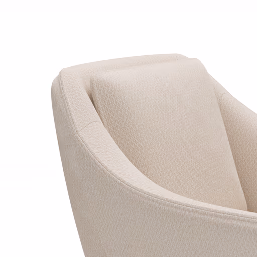 Sessel Karasu - Posh, Stoff, Creme