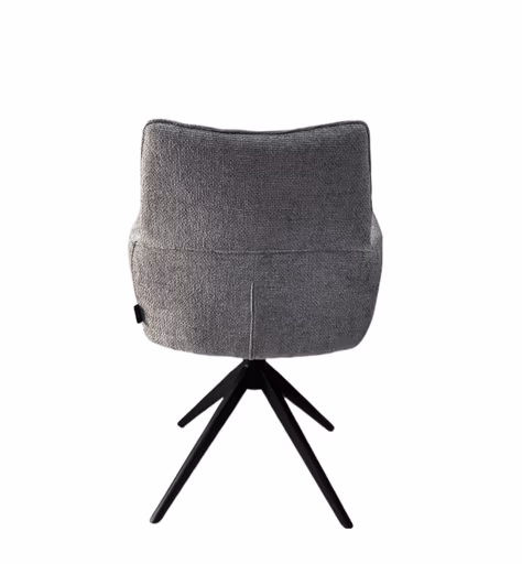 Armlehnstuhl MILENA - drehbar, Stoff, Silberfarben