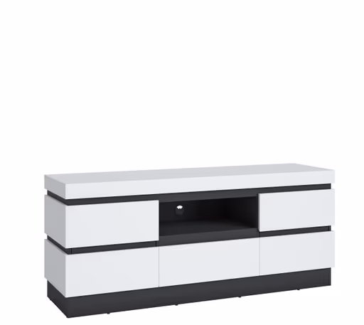 Lowboard - Alpinweiß, Anthrazit