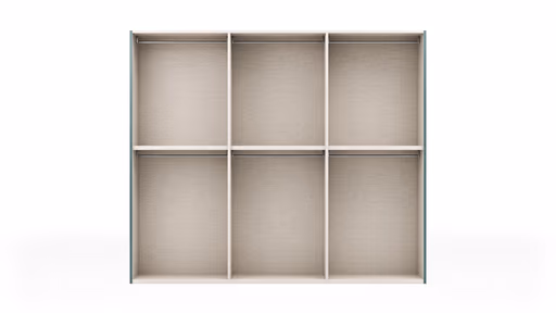 Drehtürenschrank Loretto - B ca. 280 cm, Lack matt, Salbeigrün