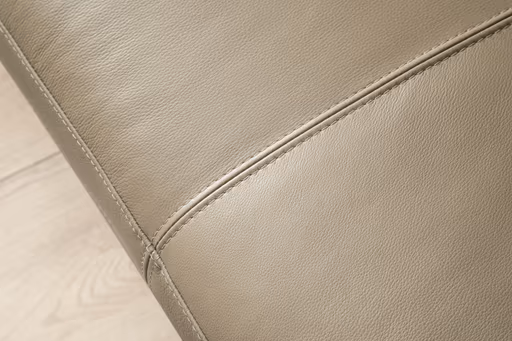 Sofa Helmi - 3-Sitzer, Leder, Cappuccino, Metallkufe