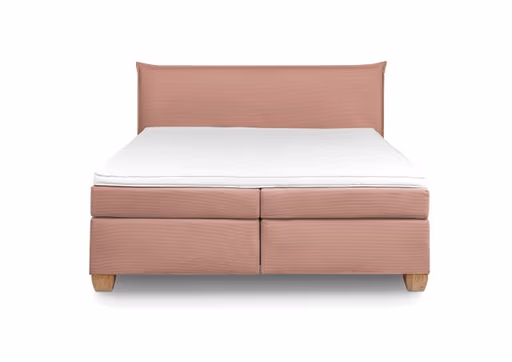  Boxspringbett HADAI- Liegefläche ca. 180x200 cm, Stoff, Rosa, Bonell/Bonell
