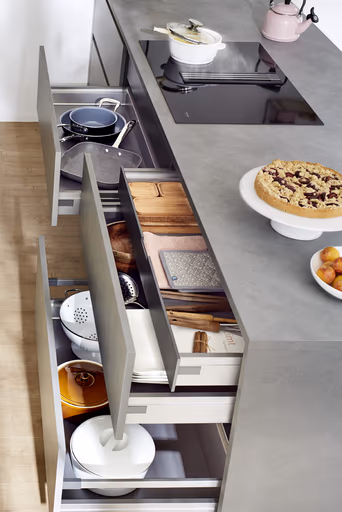 Inselküche 46.210_4_420, Saphirgrau matt