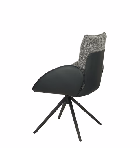 Armlehnstuhl MAURA - drehbar, Stoff, Anthrazit