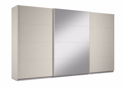 Schwebetürenschrank RIVASA- B ca. 361 cm, Champagner, Spiegel