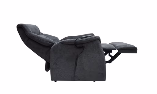 TV-Sessel MAILO - Aufstehhilfe, Relaxfunktion, Kopfteilverstellung, Stoff, Dunkelgrau
