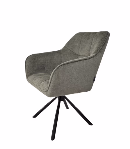 Armlehnstuhl MARLE - drehbar, Stoff, Grün