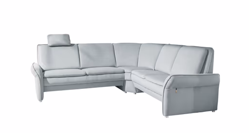 Polstergarnitur EM Sanna - mit Kopfstütze, Stoff, Blau