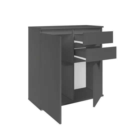 Kommode - B ca. 80 cm, Anthrazit