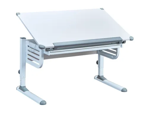 Schreibtisch - höhenverstellbar, LB ca. 110x68 cm, Weiß