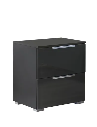 Nachttisch - B. ca. 40 cm,  Farbglas Basalt