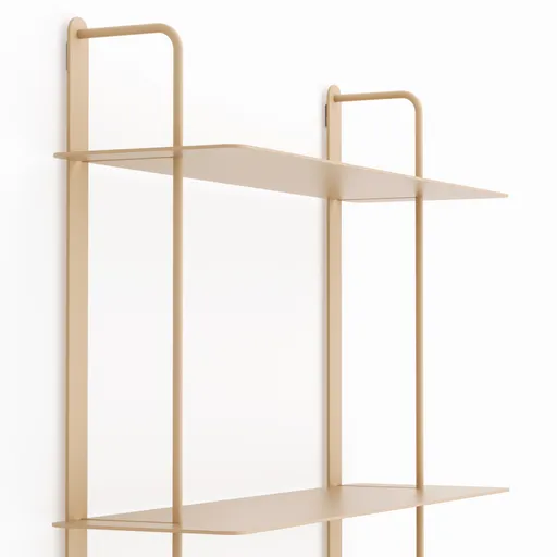 Wandregal Dagny - BHT ca. 60x85x18 cm, Metall, Beige