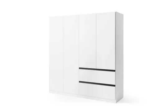 Drehtürenschrank RASA- B ca. 181 cm, Weiß