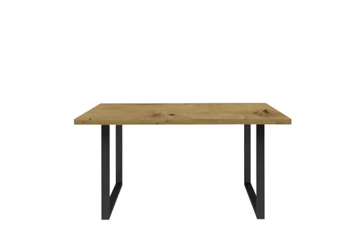 Esstisch - LB ca. 140x90 cm, Eiche Nachbildung, Schwarz