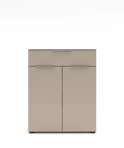 Schuhschrank - B ca. 80 cm, Riva Eiche Nachbildung, Kaschmir