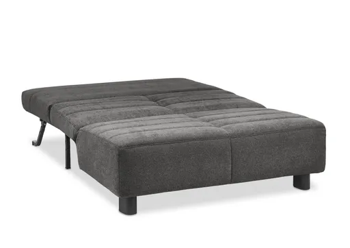  Faltsofa Easy - 2-Sitzer ohne Armlehne, ca. 140 cm inkl. Schlaffunktion, Stoff,  Dunkelgrau