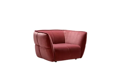 Sessel Hedda - Velour, Weinbeere