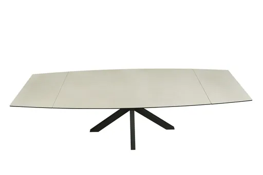 Esstisch MELANIA - ausziehbar, LB ca. 180x95 cm, Glaskeramik, Travertin farbig