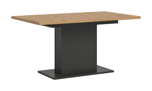 Esstisch - ausziehbar, LB ca. 150x90 cm, Artisan Eiche Nachbildung, Grau