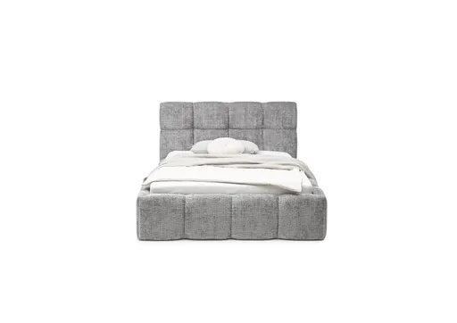 Bettgestell SANDRIN R- Liegefläche ca. 140x200 cm, Stoff, Hellgrau