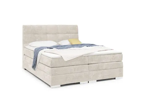 Boxspringbett SANDRIN I- Liegefläche ca. 180x200 cm, Stoff, Taupe