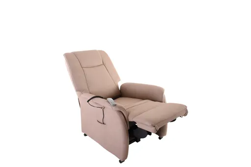 TV-Sessel MANDO - Aufstehhilfe, Relaxfunktion, Stoff, Grau-Beige