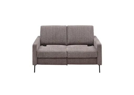Sofa - 2-Sitzer, Relaxfunktion motorisch, Stoff, Braun