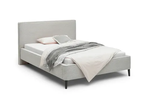 Polsterbett- Liegefläche ca. 140x200 cm, Stoff, Graubeige, Hell