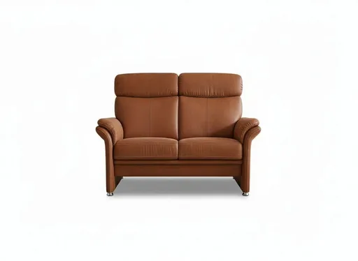 Sofa - 2-Sitzer, Stoff, Cognac